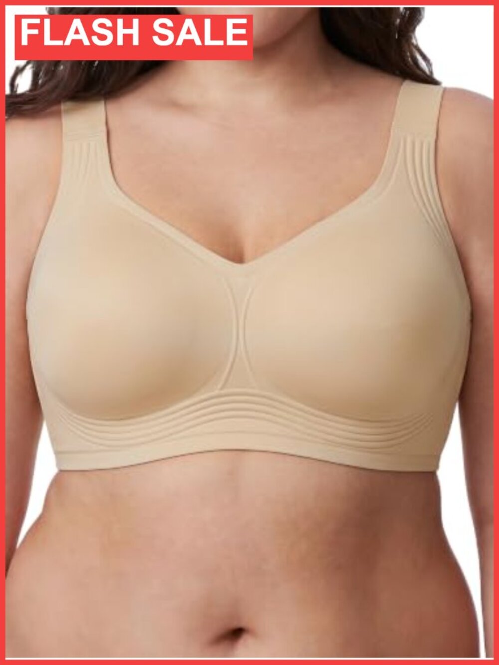 Seamless Wireless Jelly Bra Push-Up Minimizer Full Coverage Adjustable